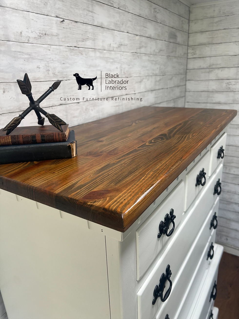 Thumbnail: Gorgeous Farmhouse 2-piece Solid Wood Dresser Set (Sold)