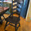 Thumbnail: Gorgeous Refinished Solid Wood Farmhouse Trestle Table and 6 Chairs Set (Sold)