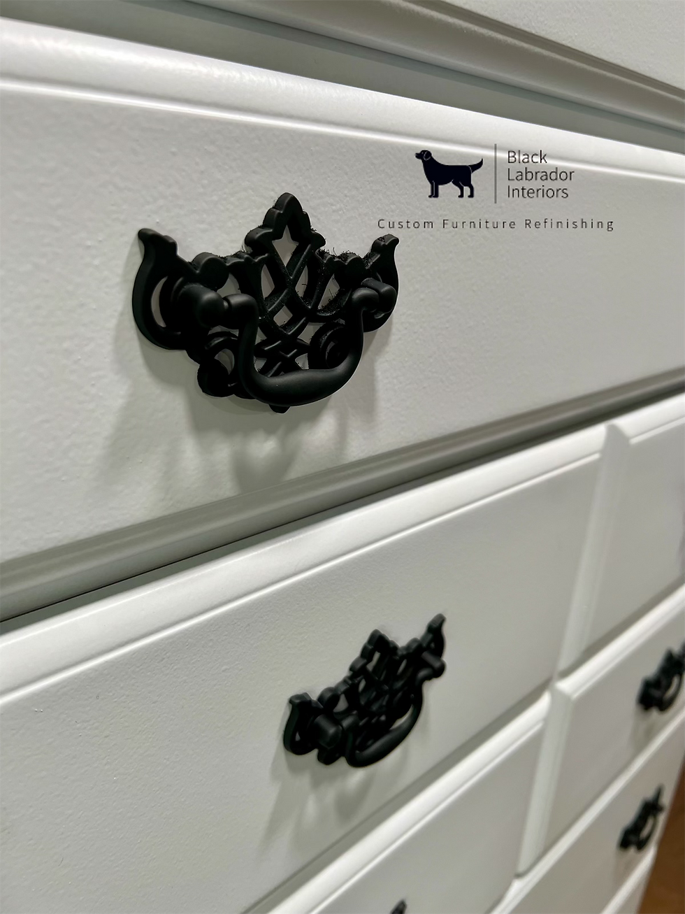 Thumbnail: Gorgeous Farmhouse Refinished 4-piece dresser set (Sold)