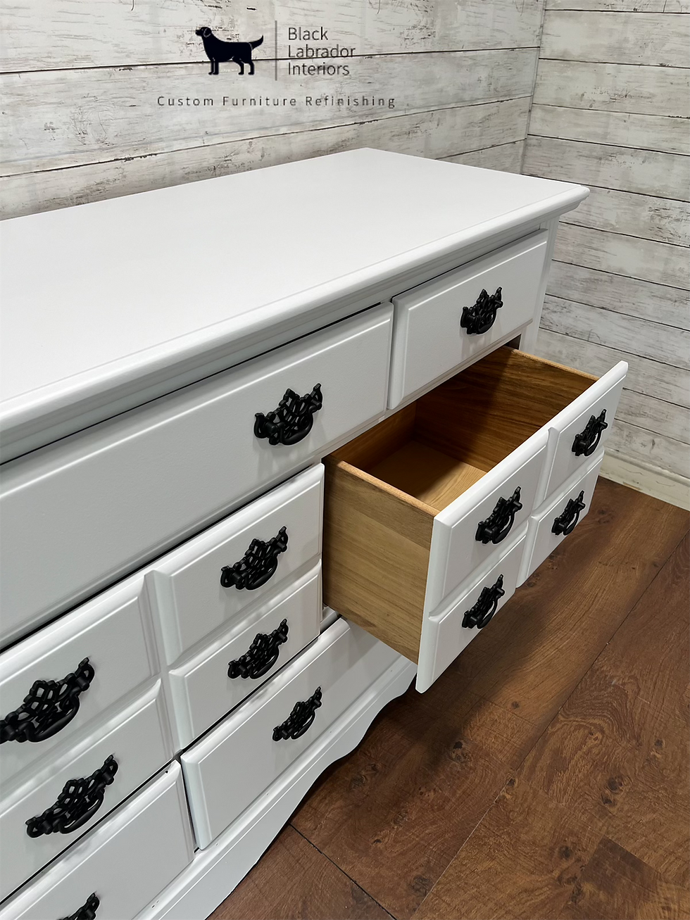 Thumbnail: Gorgeous Farmhouse Refinished 4-piece dresser set (Sold)