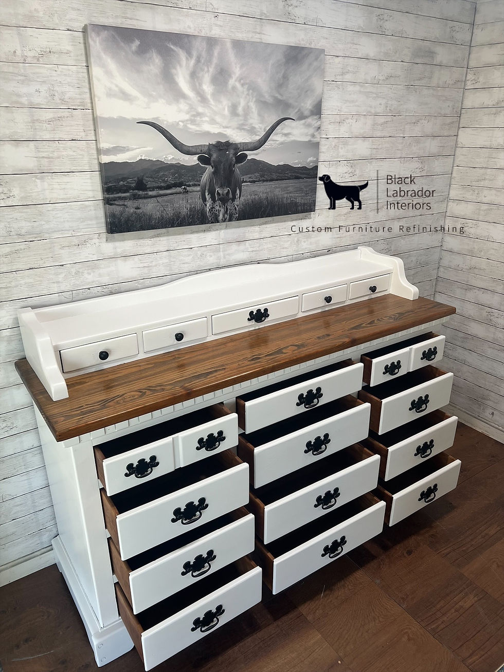 Thumbnail: Gorgeous Farmhouse 2-piece Solid Wood Dresser Set (Sold)