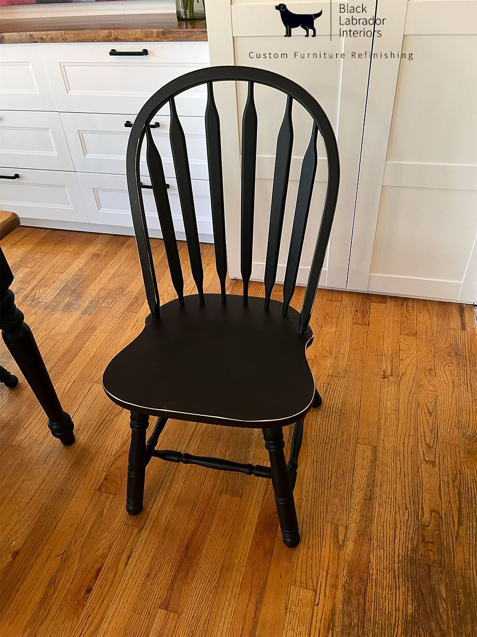 Thumbnail: Farmhouse Refinished Table and 4 Chairs Set (Sold)