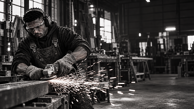 Black Man Grinding Metal.png