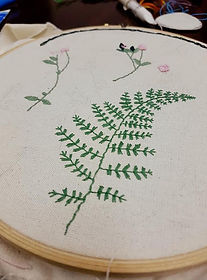 botanical Embroidery The Edinburgh Sewcial Club Mindful crafting meditative Sunday sewing sessions