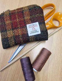 Harris Tweed Coin Purse The Edinburgh Sewcial Club Sewing Classes Scotland Scottish crafts