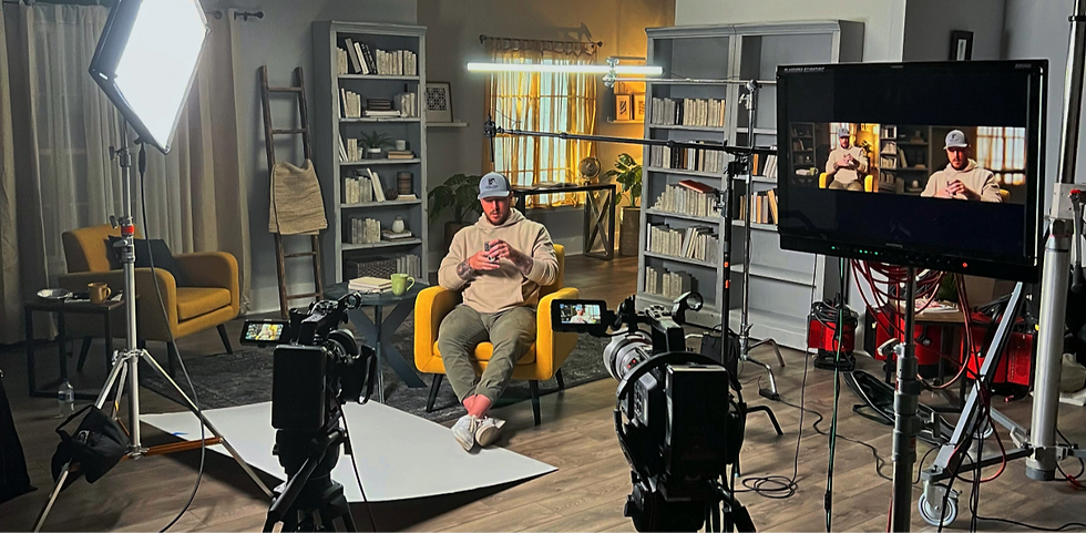 Behind the scenes law firm video production shoot BellyFull Films
