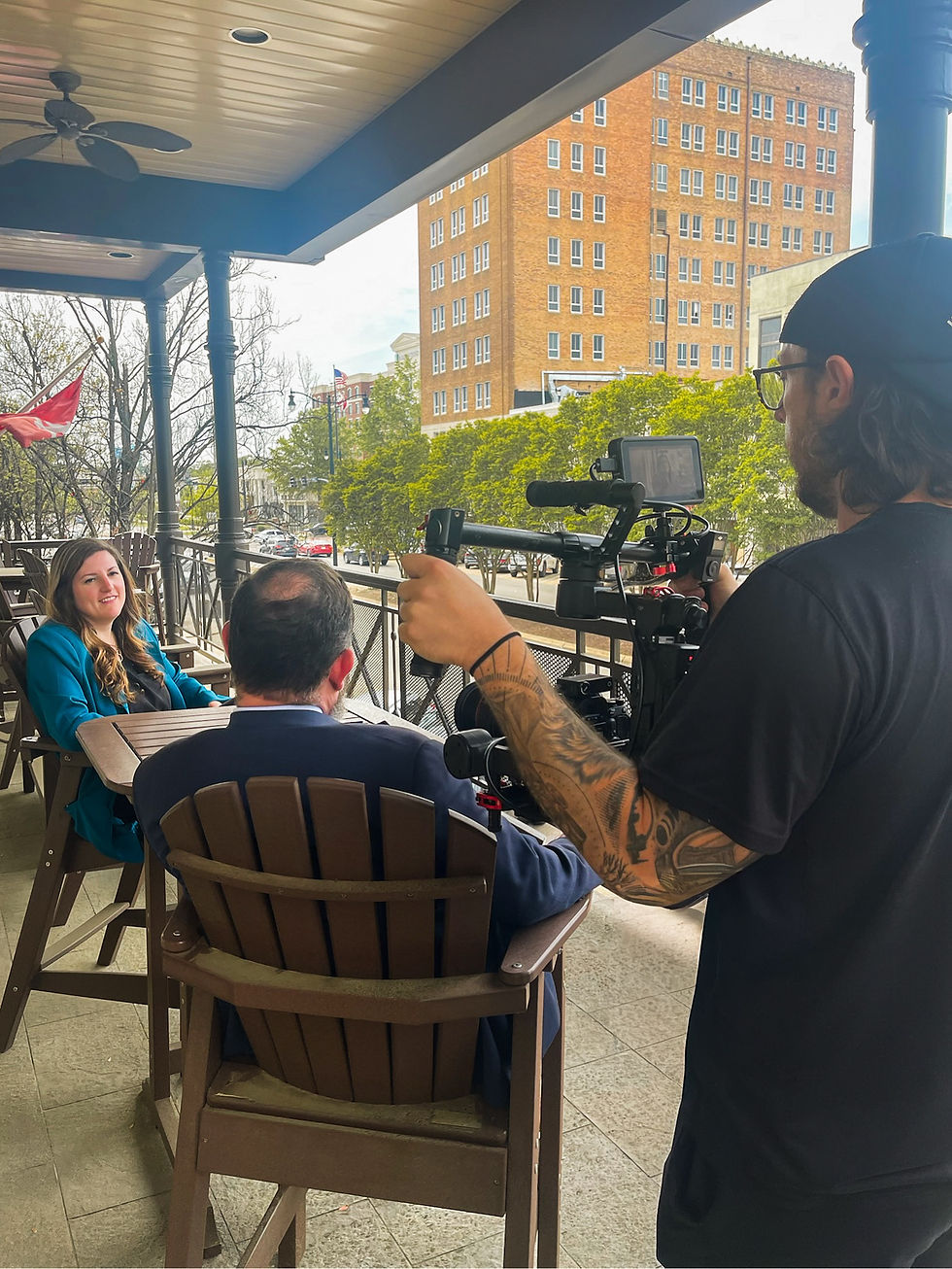 Behind the scenes law firm video production shoot BellyFull Films