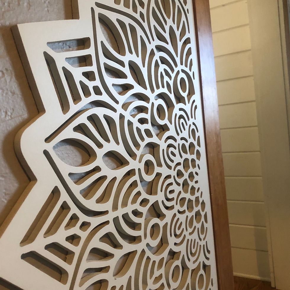 Thumbnail: Queen size carved mandala headboard | Moroccan | not painted | Bed | Design | Un