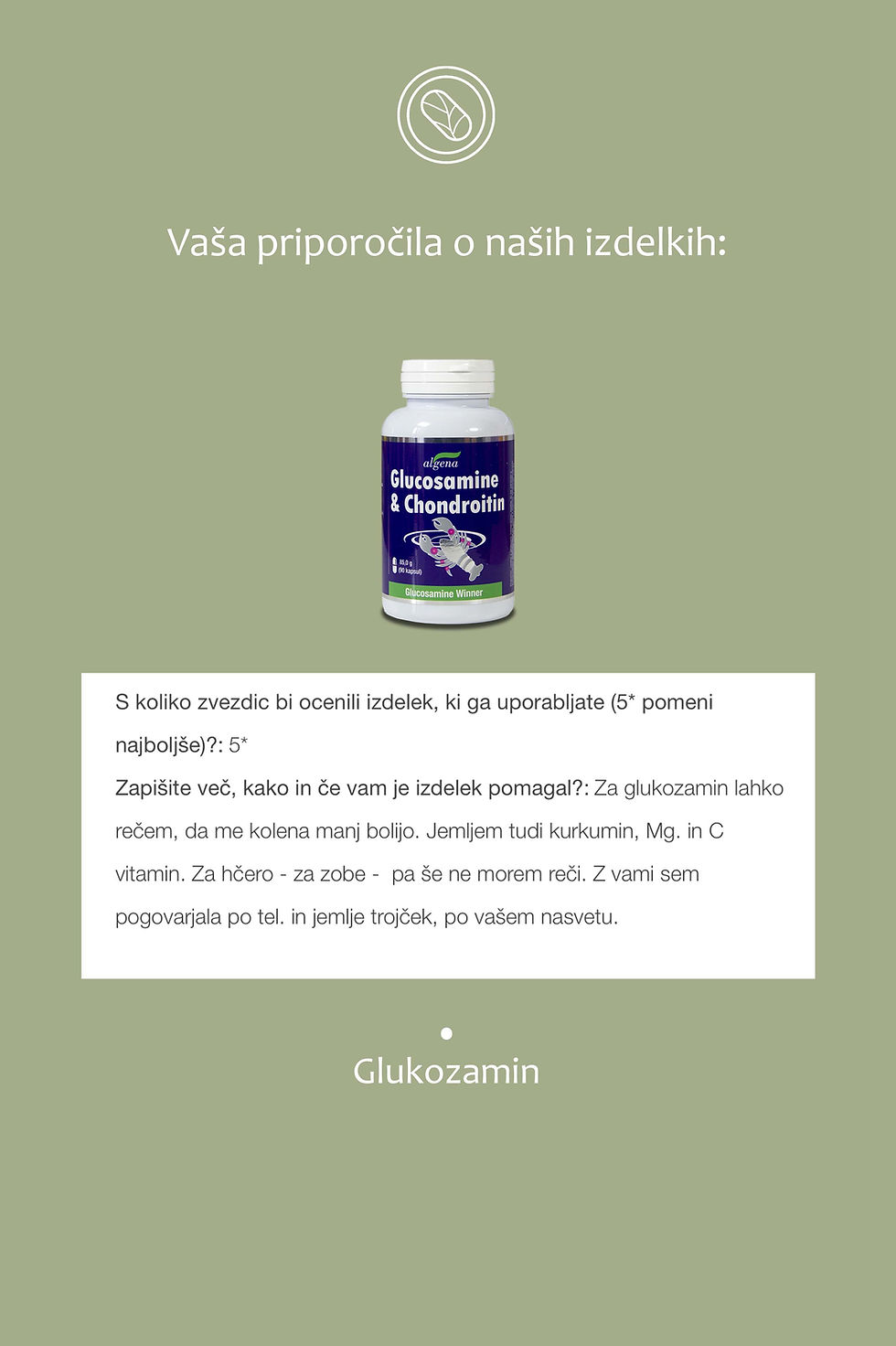 Sličica: Glukozamin in hondroitin za sklepe algena