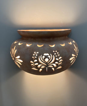 Featured Custom, Pot Sconce with flower details and design