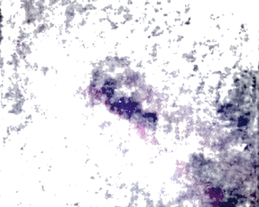 An abstract space texture showcasing colorful vibrant purple and blue cosmic stardust nebulae.