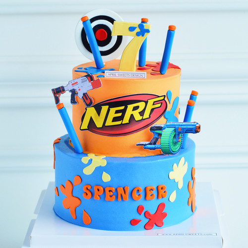 Nerf Blaster APRIL SWEETS Nerf Gun Cakes Birthday Cakes Toronto