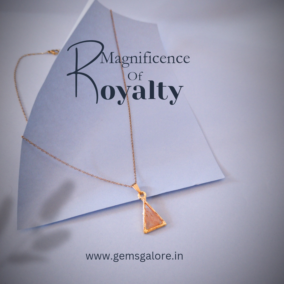 Simple Resin Chain With Natural Flowers. Triangle Shape Pendant