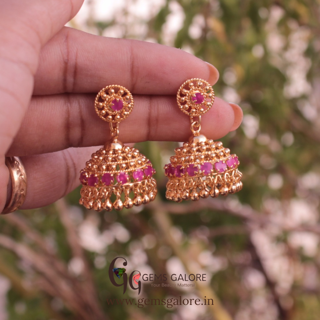 Gold plated micro Gold plated Earrings or jumka