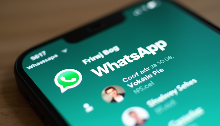 Vista frontal de interfaz de CRM WhatsApp mostrando panel de mensajes y contactos