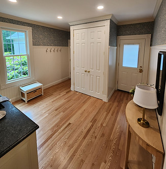 Mudroom Remodel with LVP Hardwood Flooring and Laundry Closet