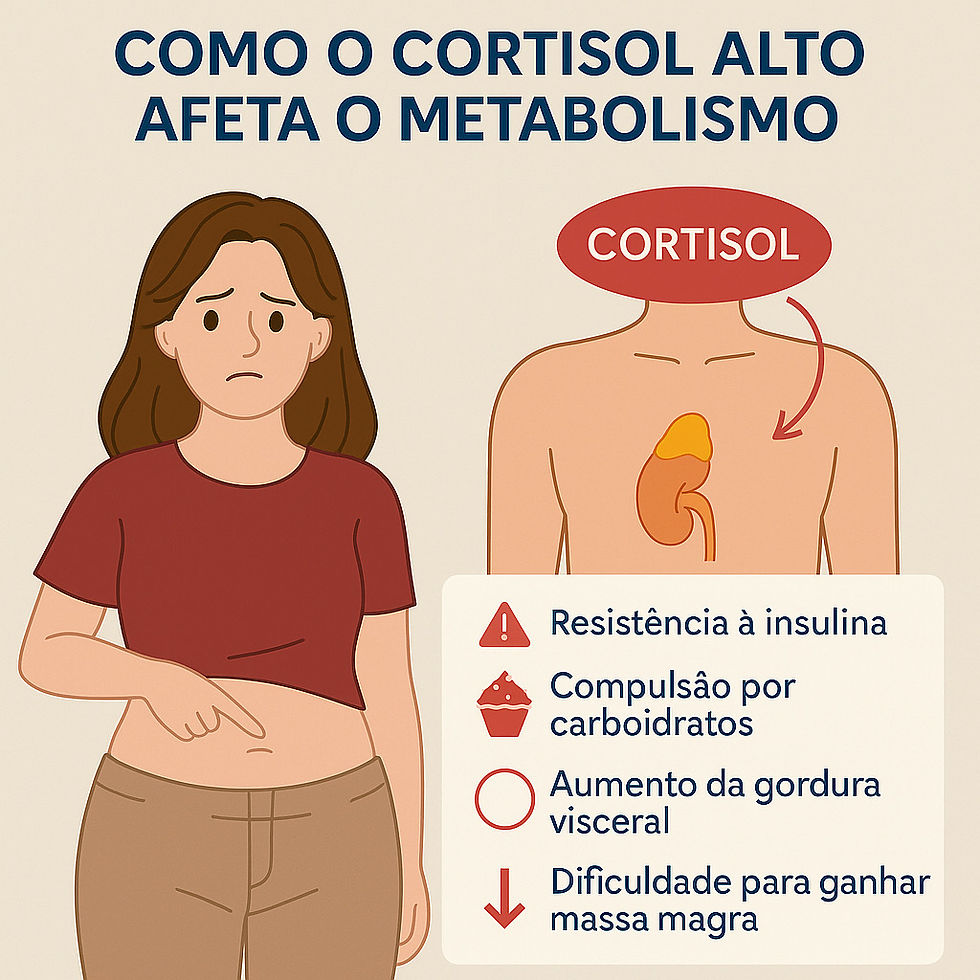 🧠 Por que você está ganhando gordura mesmo treinando e comendo certo? Entenda o papel do cortisol e do sono no seu metabolismo
