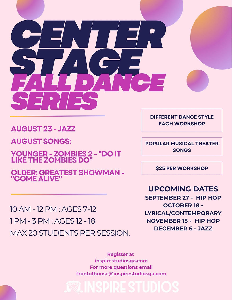 Center Stage: Fall Dance Series