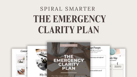 Emergency Clarity Plan printable PDF for emotional clarity and mindset reset