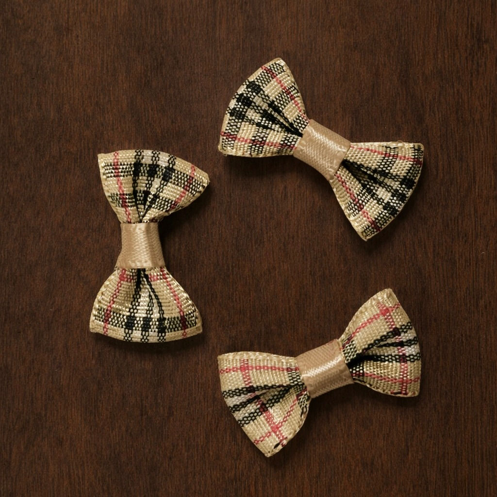 Mini Tartan Bows - Set of three