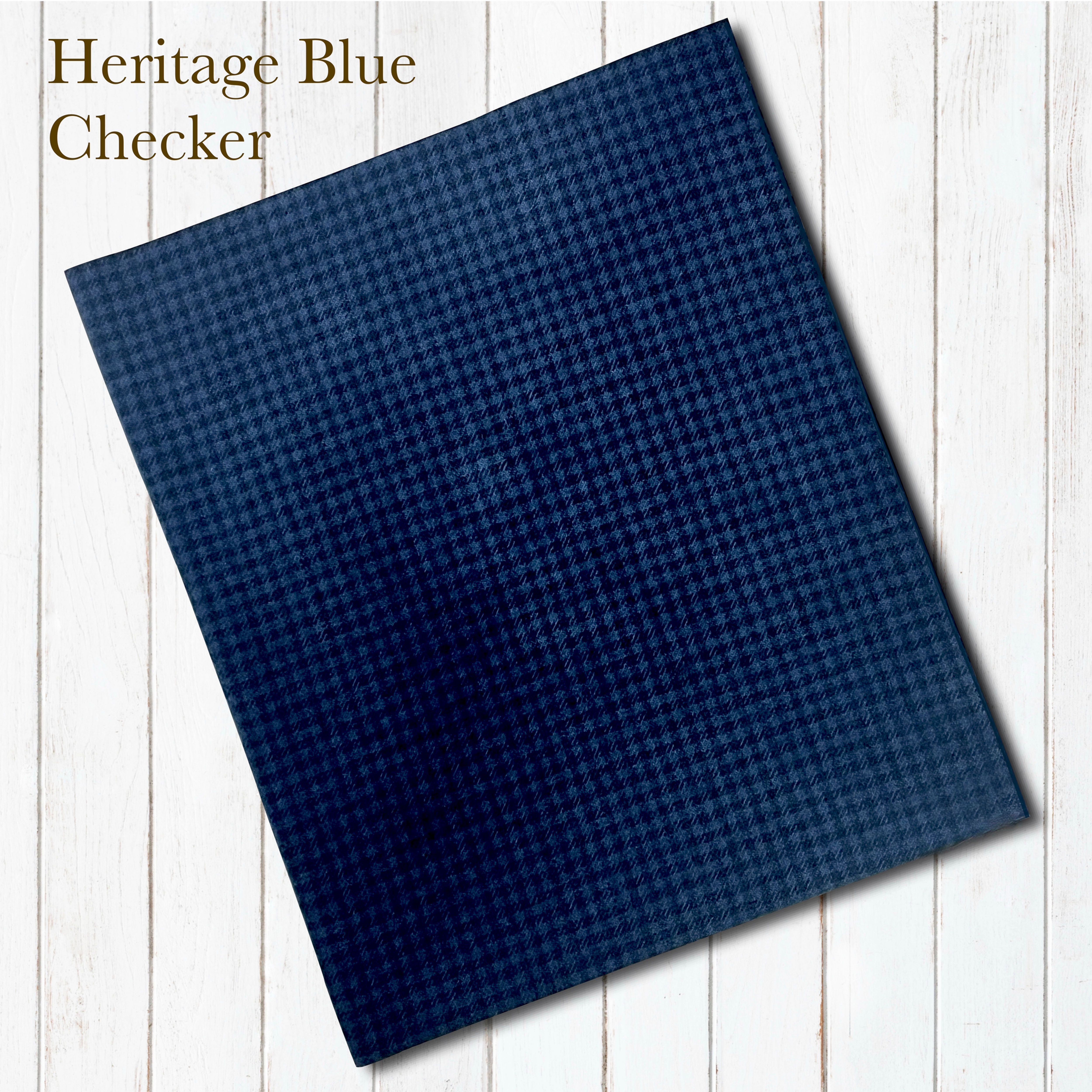 Heritage Blue Checker ~ Hand-dyed Wool