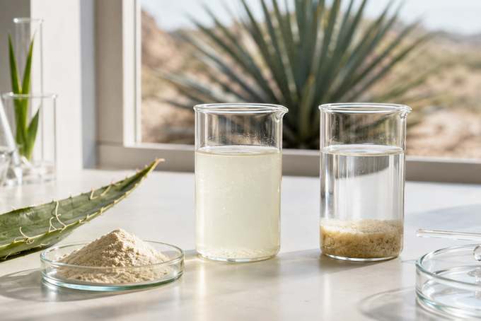 Yucca extract dispersion and sediment testing in water