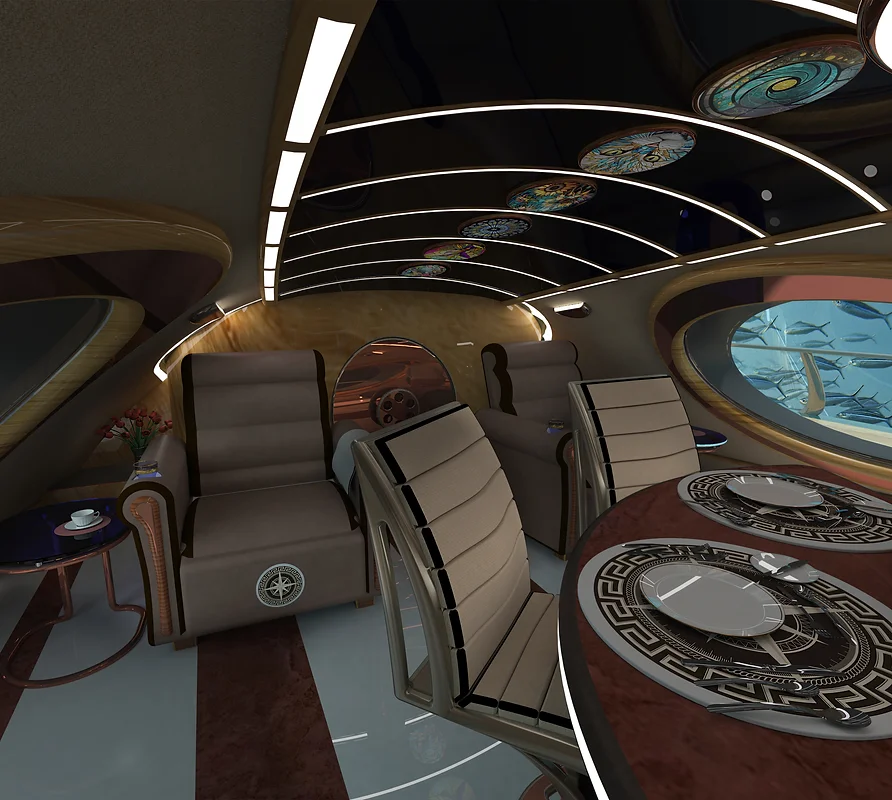 Το Deep Sea Dreamer ένα πολυτελές υποβρύχιο που μοιάζει με "ψάρι" και έχει ασανσέρ και πιάνο! boating greece