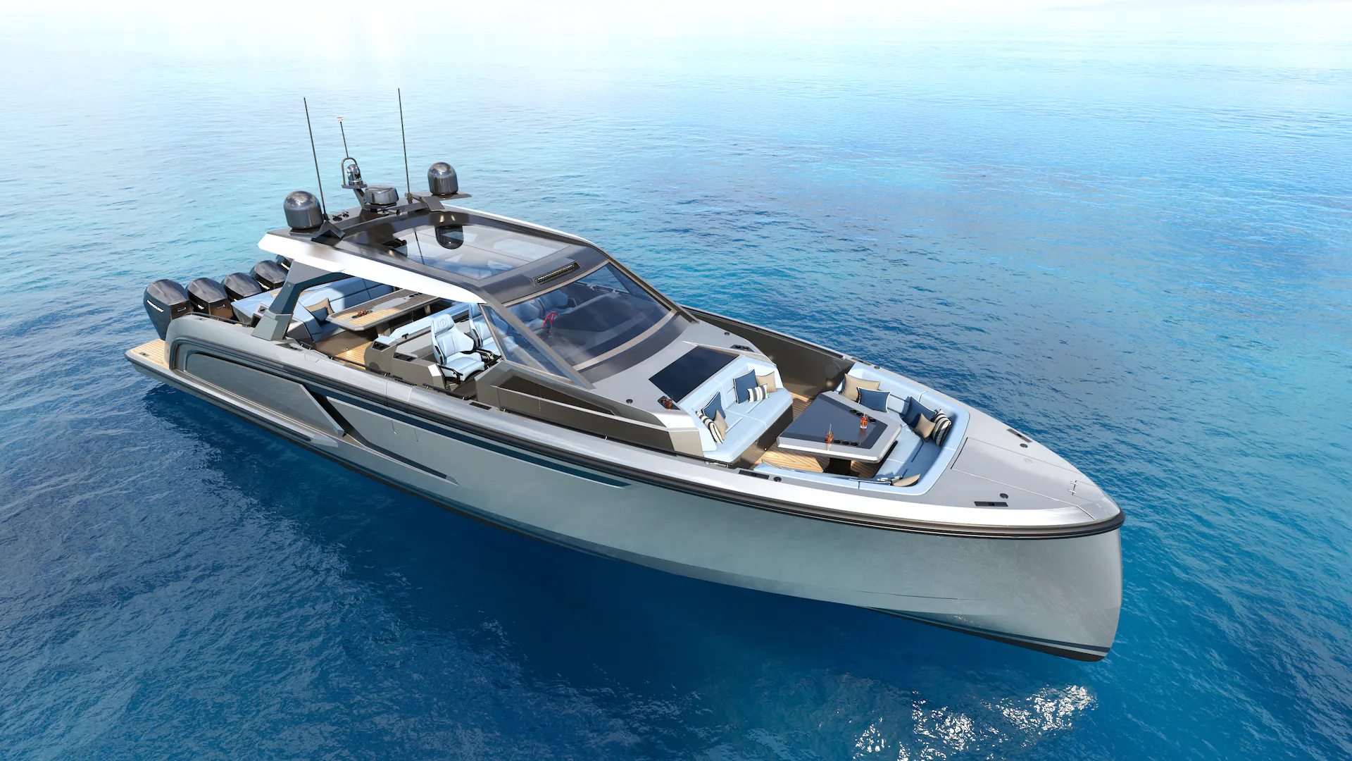VQ55 Sports Line , Vanquish , sports yacht , boatingreece , boating greece 