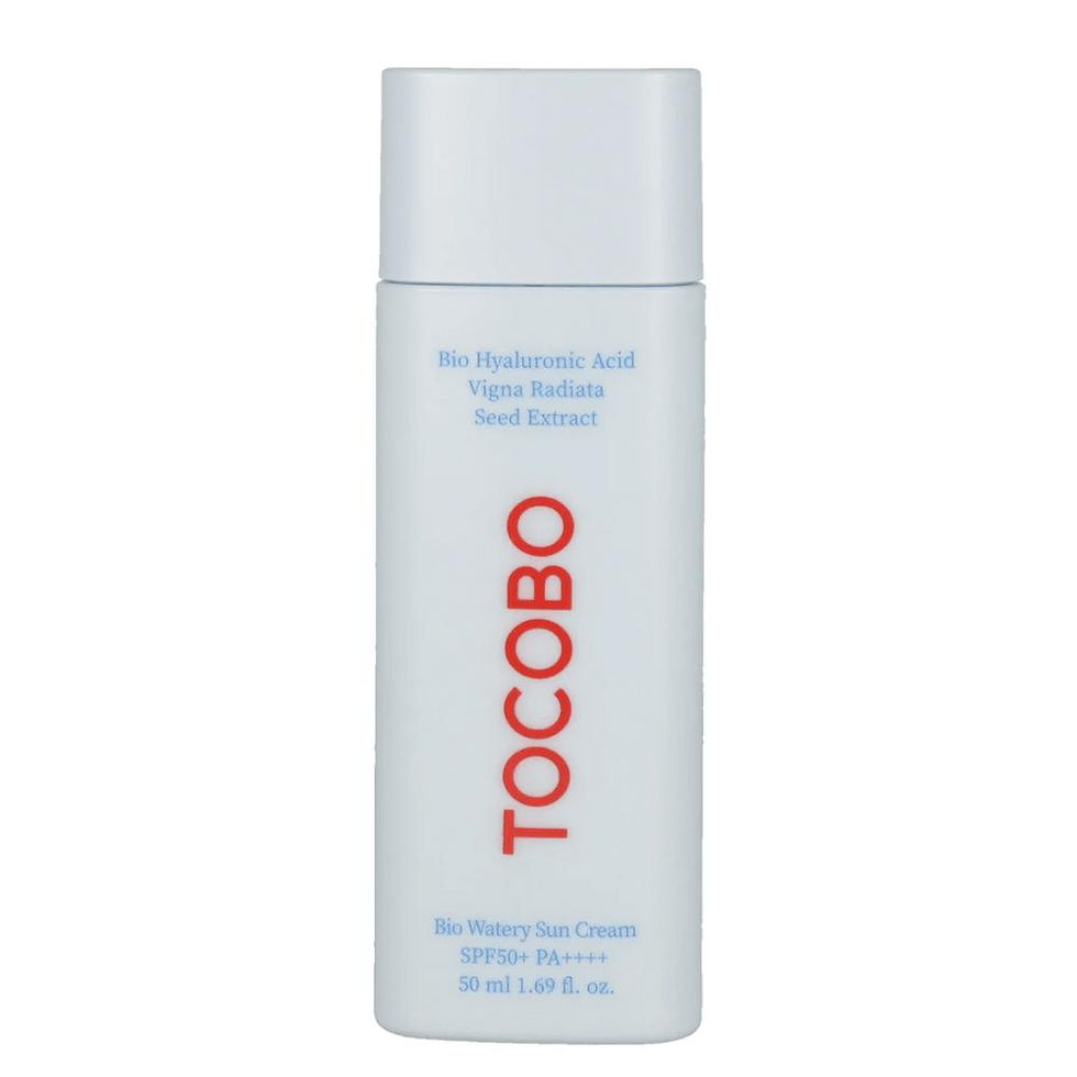 TOCOBO Bio Watery Sun Cream SPF50+ PA++++ 50ml lightweight Korean sunscreen with mung bean extract, bio-hyaluronic acid, and