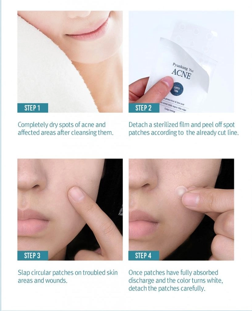 Thumbnail: Pyunkang Yul ACNE Spot Patch Super Thin hydrocolloid acne patches that absorb impurities, protect blemishes, and promote fast