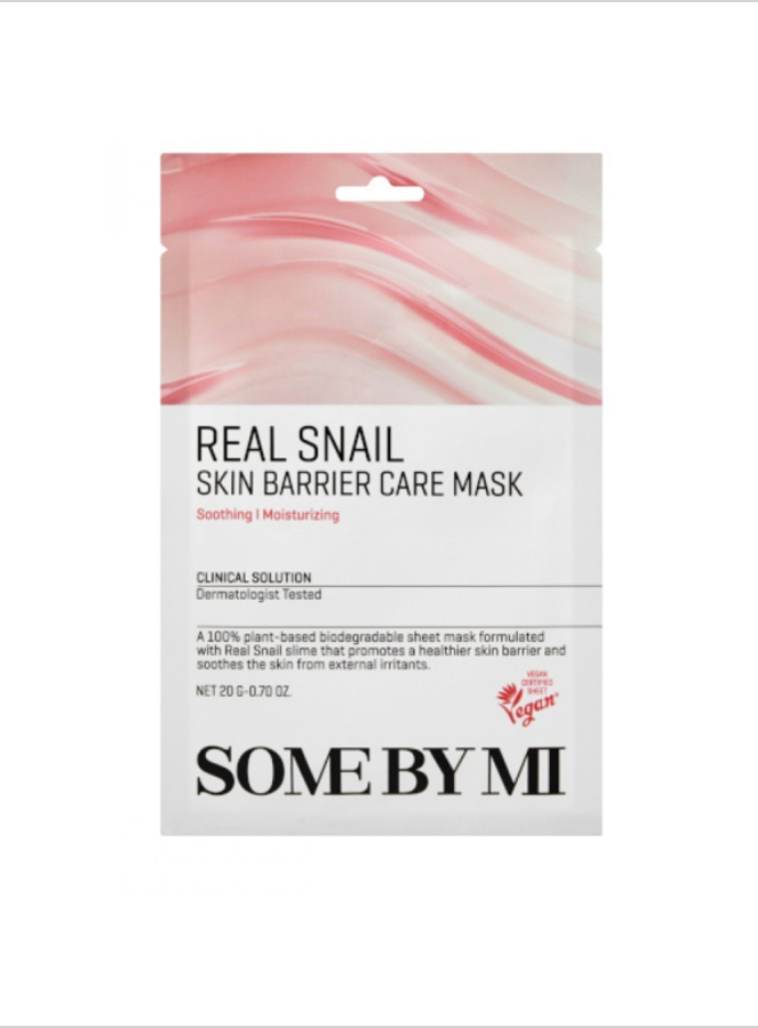 SOME BY MI Real Snail Skin Barrier Care Sheet Mask for hydration, repair, and soothing sensitive skin