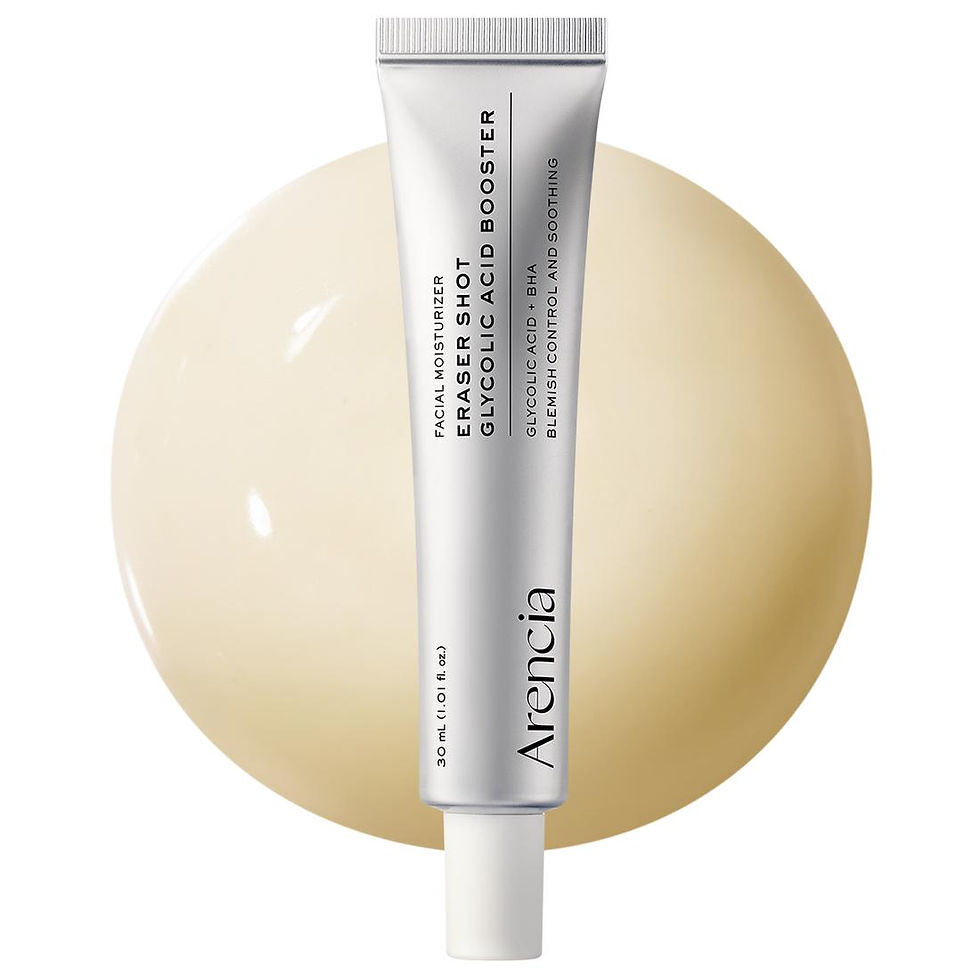 Arencia Eraser Shot Glycolic Acid Booster exfoliating treatment with AHA, BHA, PHA, niacinamide, Centella Asiatica, and ceram