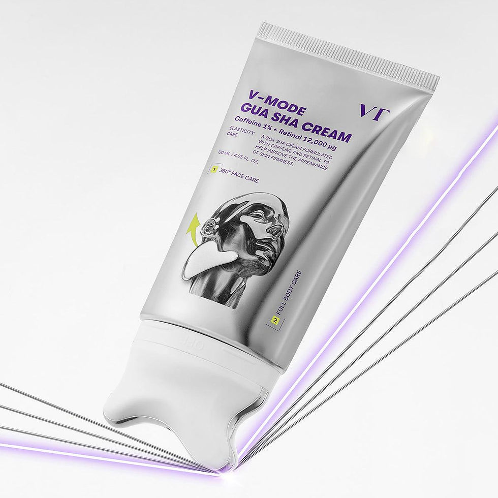 Thumbnail: VT V-MODE Cua Sha Cream 120ml with integrated Gua Sha applicator, retinal, caffeine, peptides, collagen, and hyaluronic acid