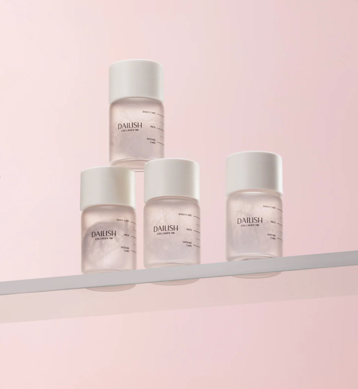 Dailish Pure Collagen Fiber 100 — 98% pure collagen threads that melt into the skin, enhancing elasticity, firmness, and radi