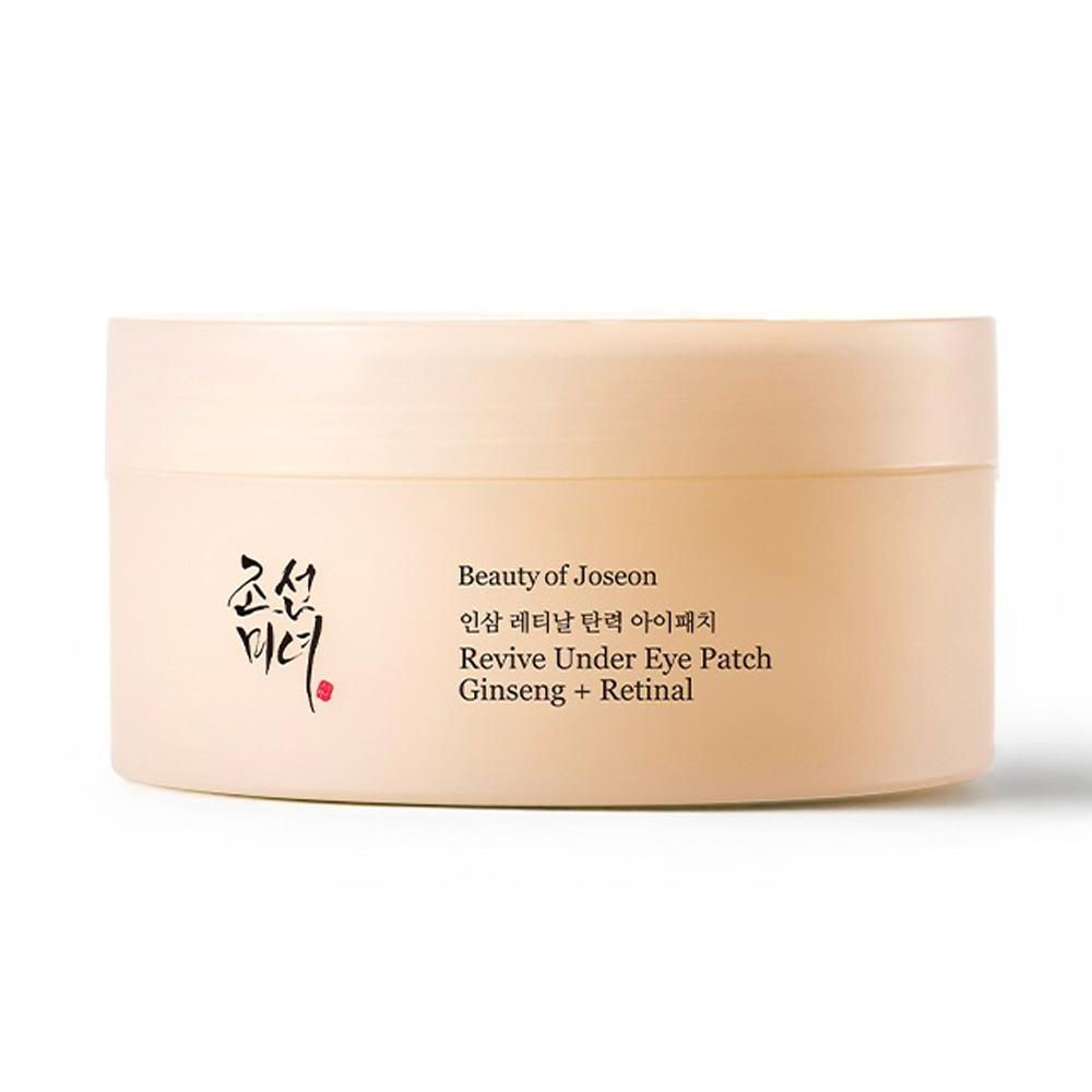Beauty of Joseon Revive Under Eye Patch Ginseng + Retinal 60 patches, wing-shaped hydrogel eye patches with ginseng, retinal,