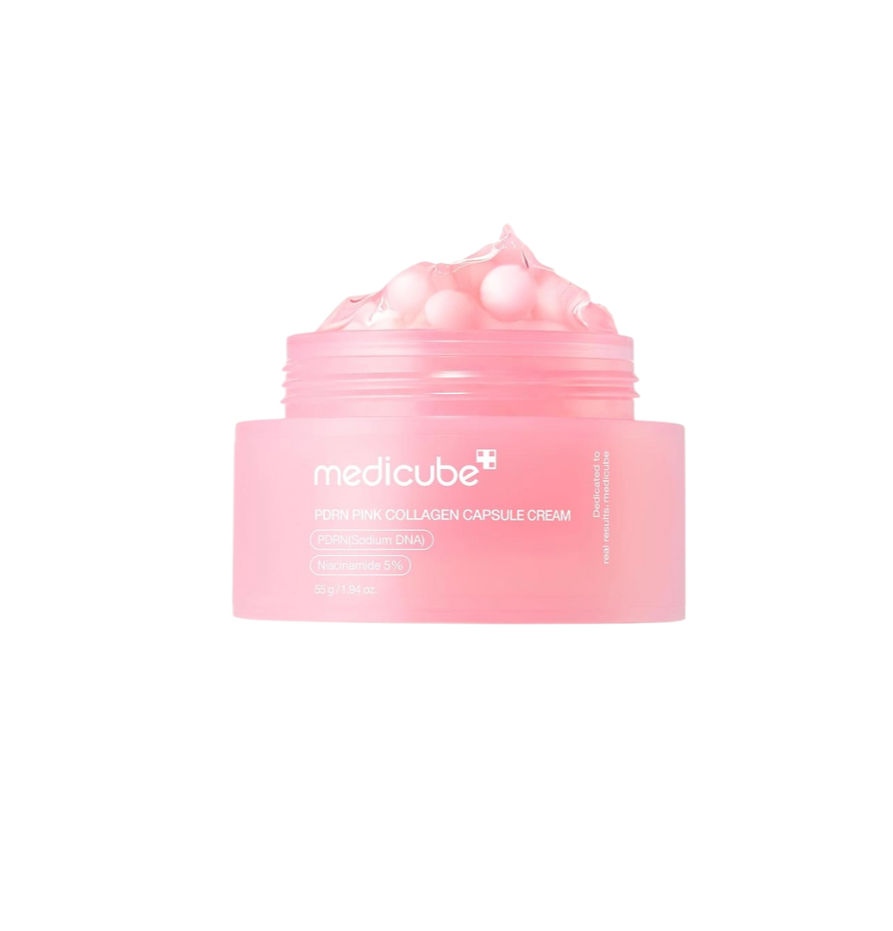 PDRN Pink Collagen Capsule Cream – dual-texture moisturizer with salmon DNA PDRN, collagen, hyaluronic acid, and niacinamide