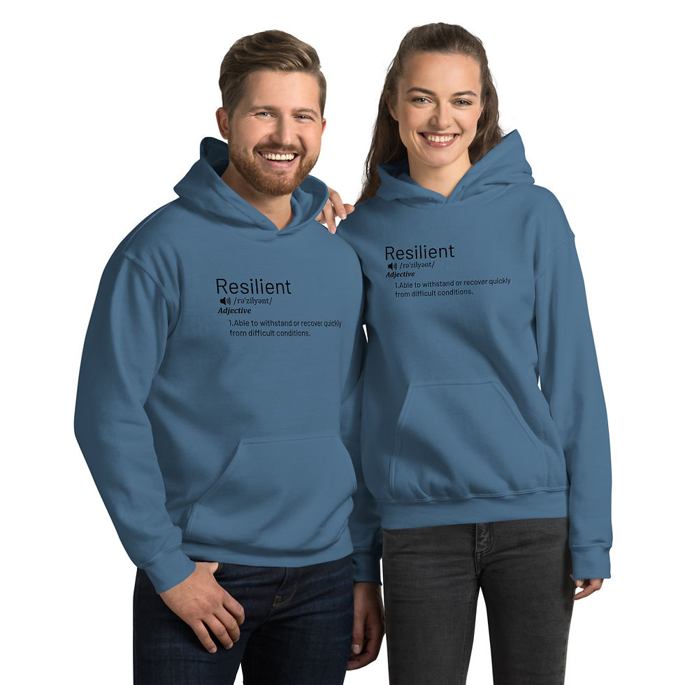 Thumbnail: Resilient Unisex Hoodie- Black