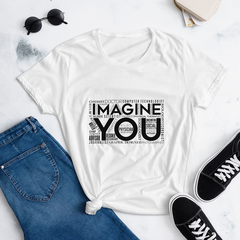 Thumbnail: Imagine You Women's Short Sleeve T-shirt- Black