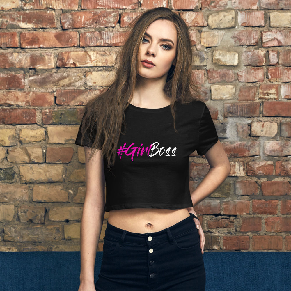 Girl Boss Women’s Crop Tee- Black