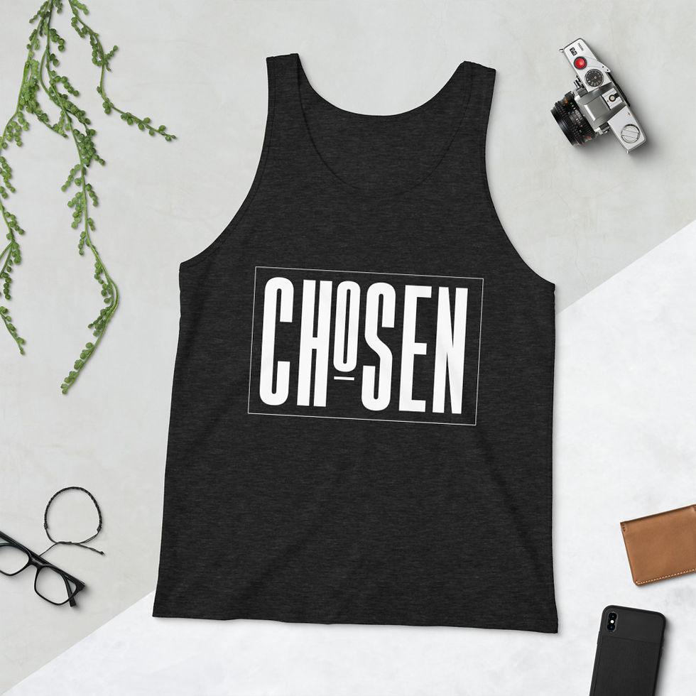 Thumbnail: Chosen Unisex Tank Top- White
