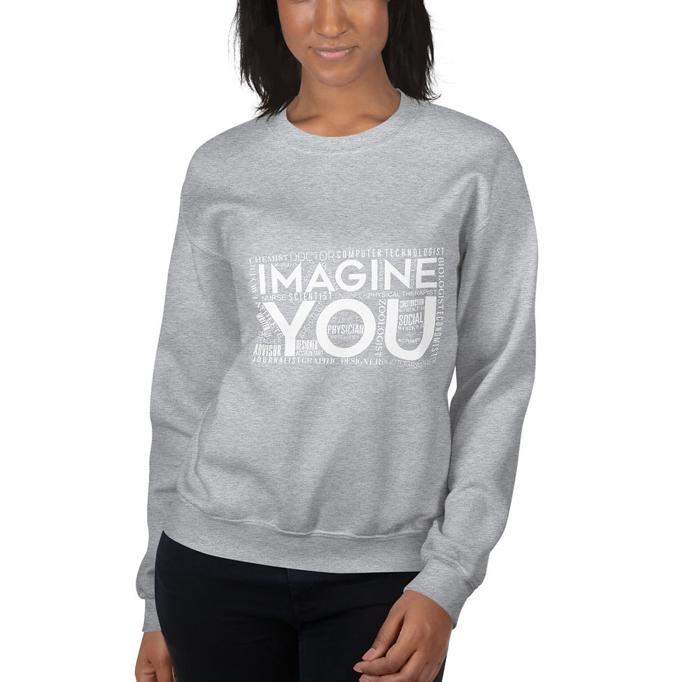 Thumbnail: Imagine You Unisex Sweatshirt- White