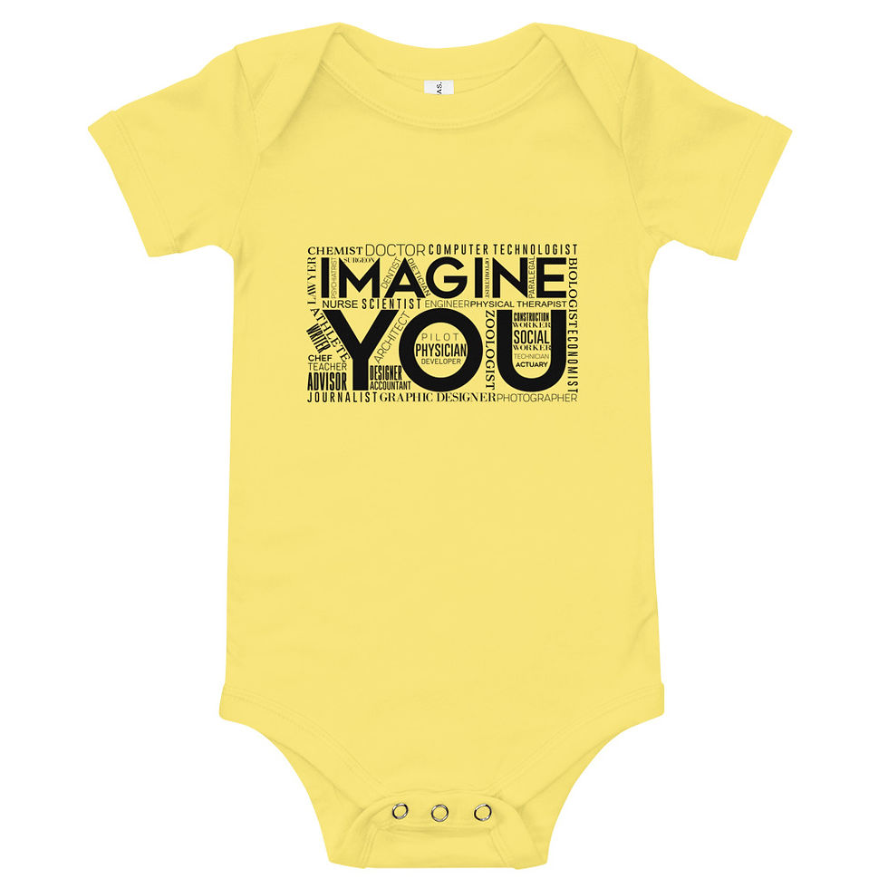 Thumbnail: Imagine You Baby Short Sleeve Onesie- Black
