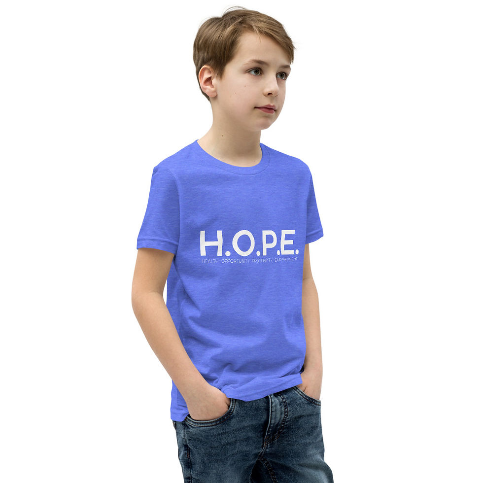 Thumbnail: H.O.P.E. Youth Short Sleeve T-Shirt- White