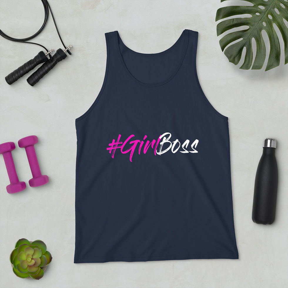 Thumbnail: Girl Boss Unisex Tank Top- White