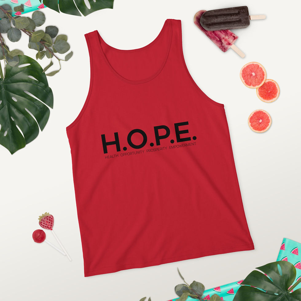 Thumbnail: HOPE Unisex Tank Top- Black