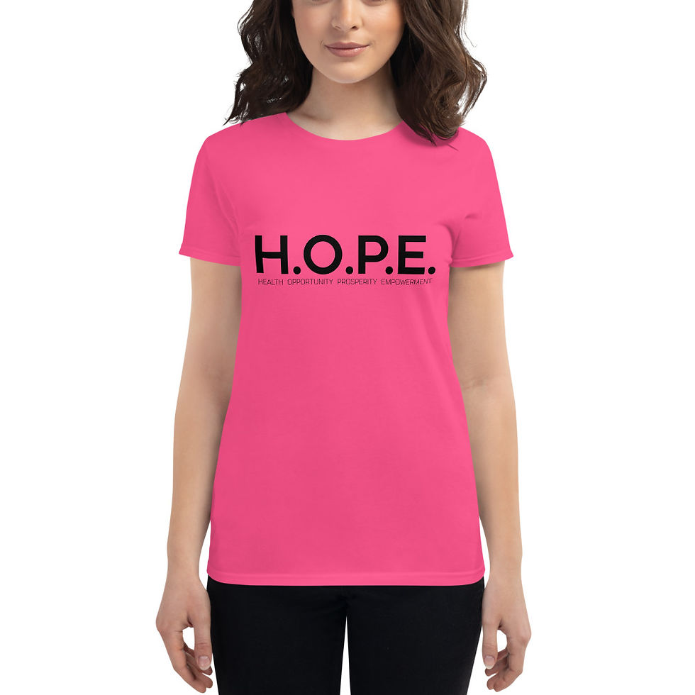Thumbnail: H.O.P.E. Women's Short Sleeve T-shirt- Black
