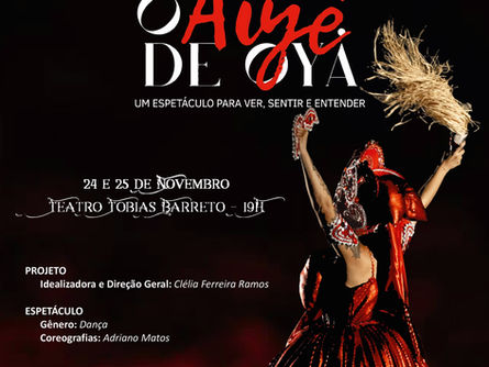 Um Quê de Negritude levará “O Aiyê de Oyá” para o palco do Teatro Tobias Barreto e celebrará a força de Iansã e a vida de Marizete Lessa.