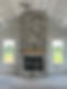 Stone fireplace