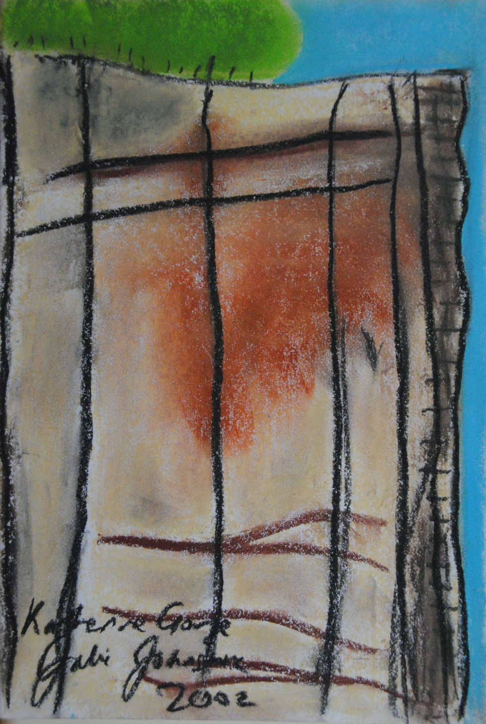 084 Katherine Gorge 16 2002 Pastel on paper 30cm x 20.5cm