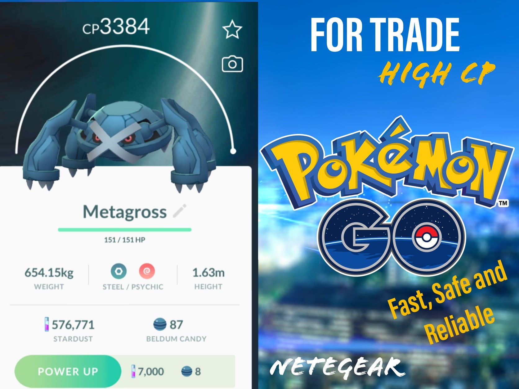 Pokémon Go HIGH CP Metagross For TRADE || Buy 2, Get 1 FREE | #1 PoGo Trader 🔥